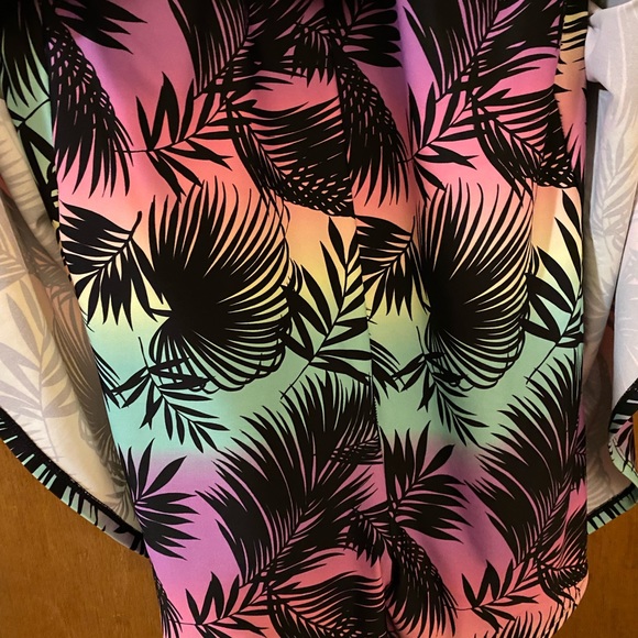 Torrid Wireless Long Zip-Front Swim Dress with Shorts - Picture 2 of 7